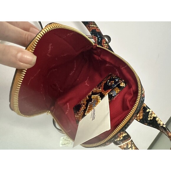 Hammitt Small Botanical Snake Embossed Leather Backpack Stunning Handbag NWT - Picture 4 of 9